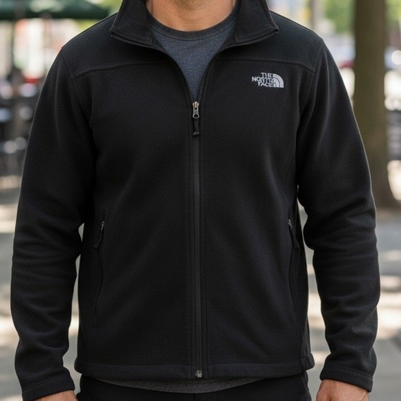 The North Face Other - The North Face WindWall Fleece Jacket Full Zip Black Mens Outdoor Hiking Layer